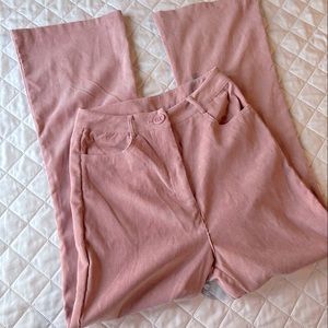 High Waisted Light Pink Pants